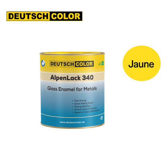 Image de PEINTURE LAQUEE BRILLANTE 340 JAUNE 500G DEUTSCH COLOR