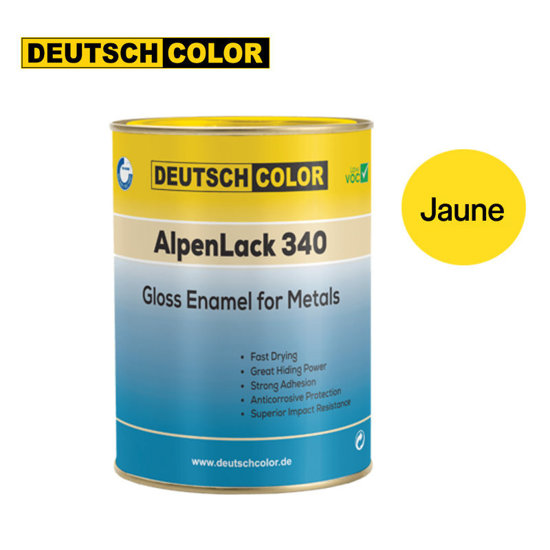 Image de PEINTURE LAQUEE BRILLANTE 340 JAUNE 0.9KG DEUTSCH COLOR