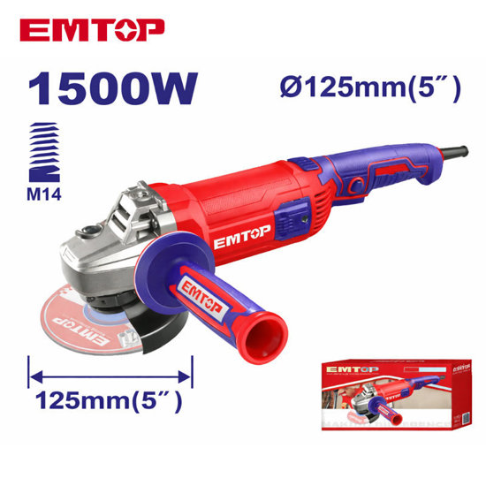 Image de MEULEUSE ANGULAIRE 125 MM 1500W EAGR15153 EMTOP
