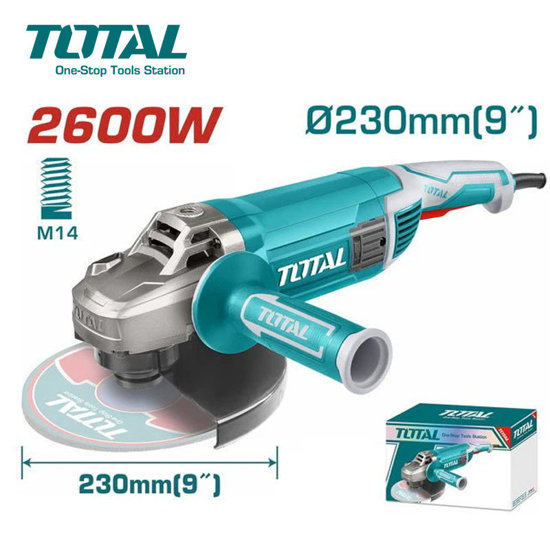 Image de MEULEUSE ANGULAIRE 230 MM 2600 W TG1262306 TOTAL
