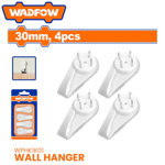 Image de JEU DE 4 CROCHETS ABS 30MM WPHK1K01 WADFOW