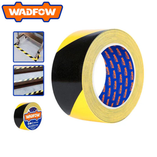 Image de RUBAN DE SIGNALISATION JAUNE/NOIR 50MMX30M WPN4H45 WADFOW
