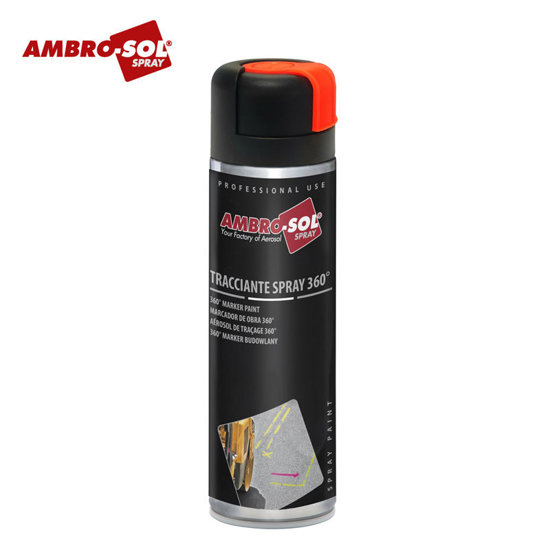 Image de PEINTURE DE TRACAGE DE CHANTIER ROUGE FLUO V403RF AMBROSOL
