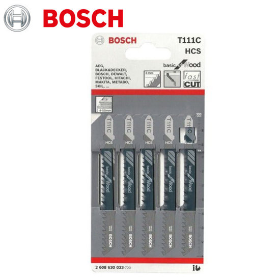 Image de JEUX DE 5 LAME DE SCIE SAUTEUSE T111C-BOIS+ BOSCH