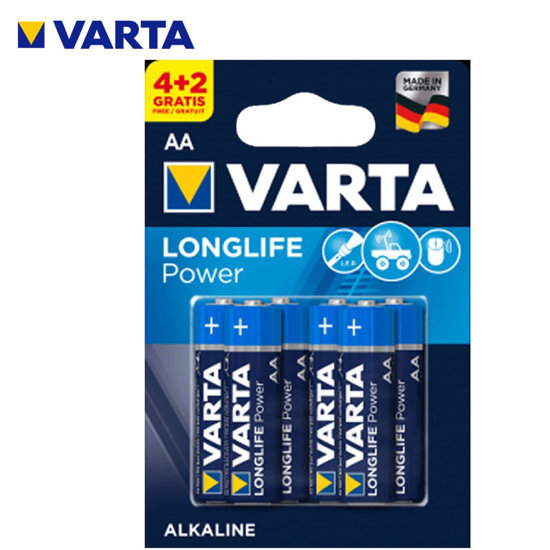 Image de PILE LONGLIFE POWER LR6 BP4+2 VARTA 