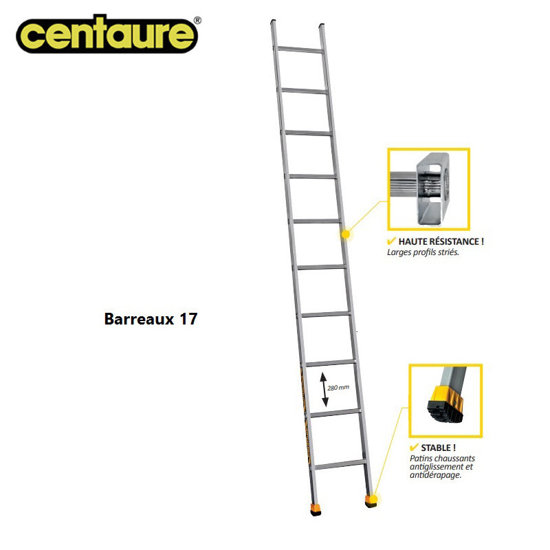 Image de ECHELLE SIMPLE ALUMINIUM 4M90 CENTAURE 