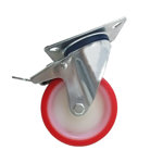 Image de ROUE PIVOT SUR PLAQUE POLIA+FREIN D100 MM