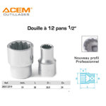 Image de DOUILLE 1/2 12PTS 19MM ACEM