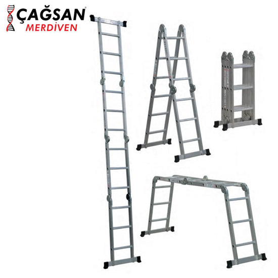 Image de ECHELLE ARTICULEE ALUMINIUM AK011 4X3MAR=3.40M ÇAGSAN