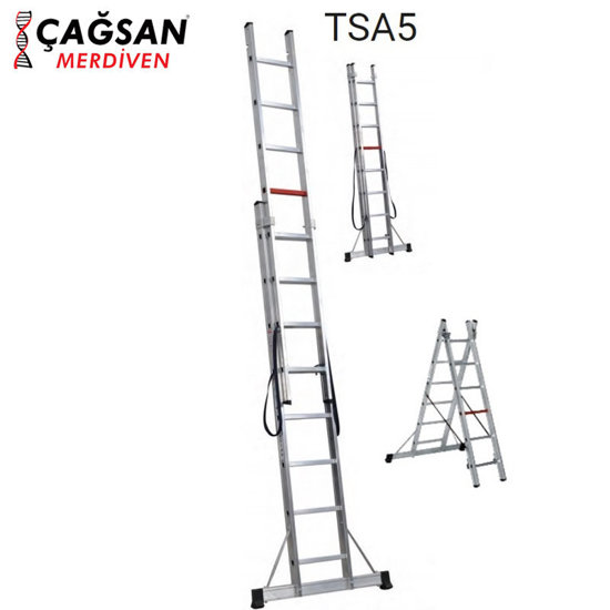 Image de ECHELLE TRANSFORMABLE ALUMINIUM TSA5 2X8MAR=2*2.5M