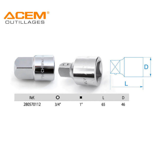 Image de ADAPTATEUR FEMELLE 3/4 MALE 1" ACEM