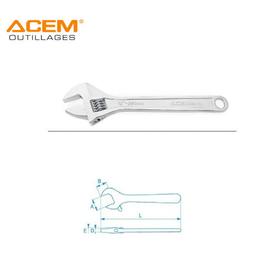 Image de CLÉ À MOLETTE 280121405 -300mm12"- ACEM