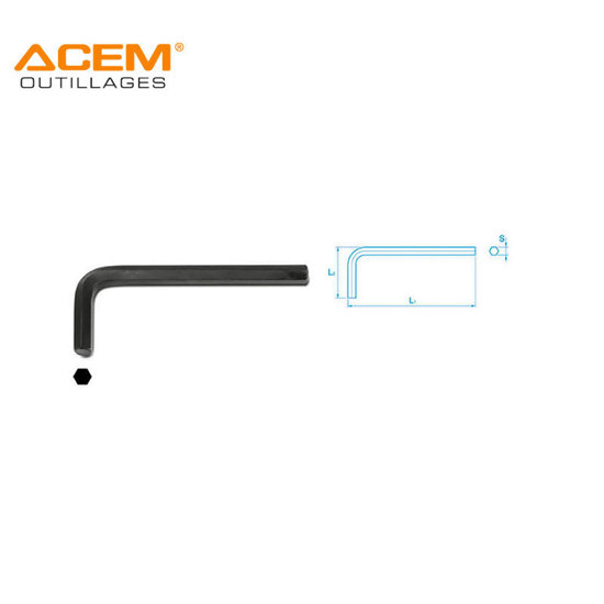 Image de CLE MALE CODEE LONG 17MM ACEM