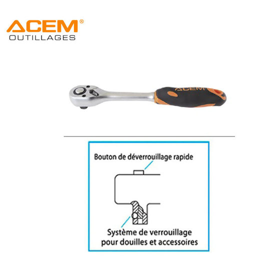 Image de CLIQUET REVERSIBLE 1/2 AVEC SECURITE