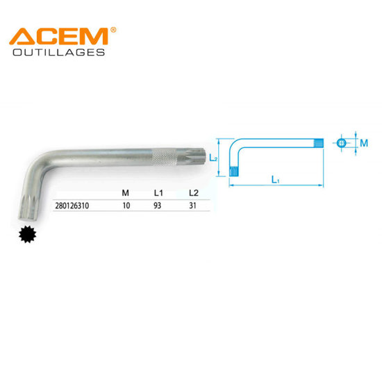 Image de CLE MULTI-PANS 10 MM 280126310 ACEM