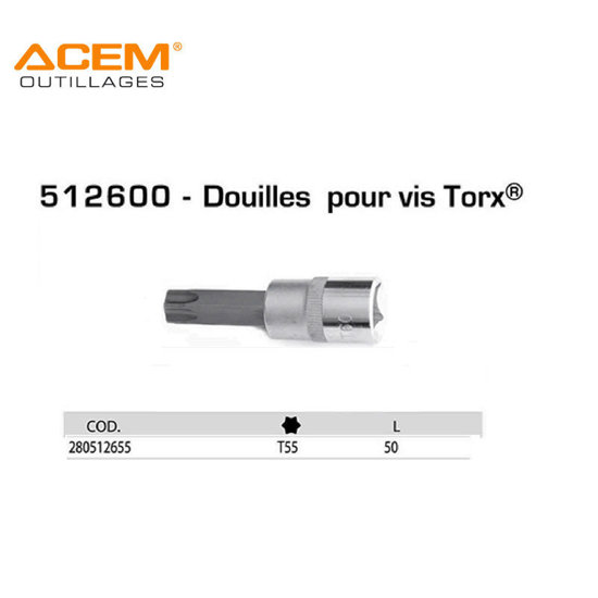 Image de DOUILLE TORX MALE T55 ACEM