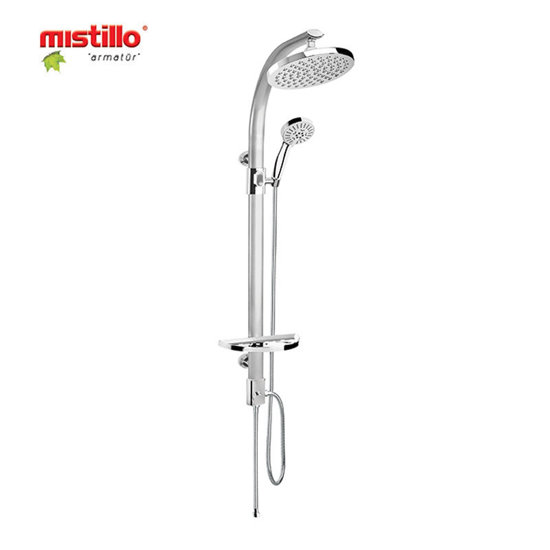 Image de COLONNE DE DOUCHE ROND EN ALUM GRIS MISTILLO