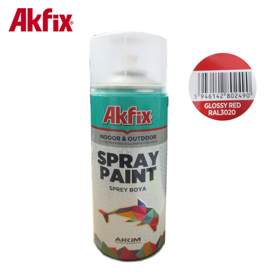 Image de PEINTURE SPRAY ROUGE BRILLANT 3020 400ML AKFIX