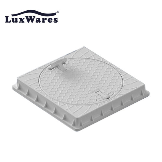 Image de COUVERCLE ROND+CADRE CARRE 50X50 LUXWARES