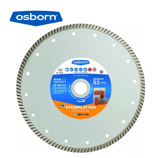 Image de DISQUE DIAMANT D230MM TURBO S3 OSBORN