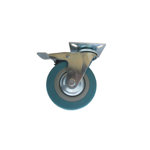 Image de ROUE PIVOT AVEC PLAQUE ET FREIN D50 / GRIS