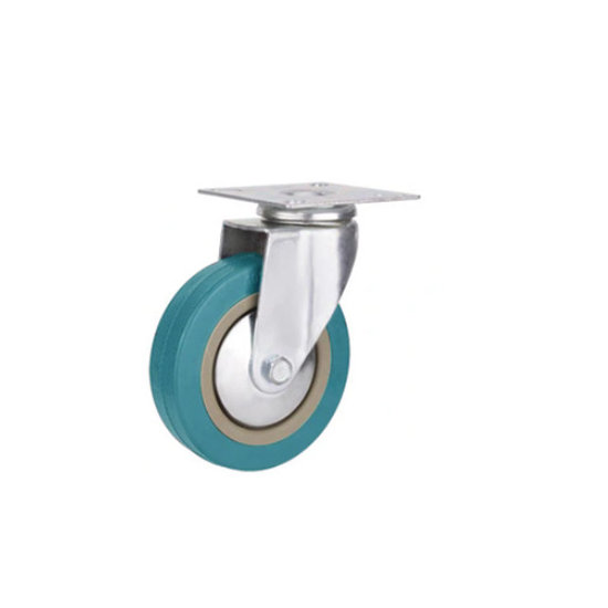 Image de ROUE PIVOT AVEC PLAQUE GRIS D50