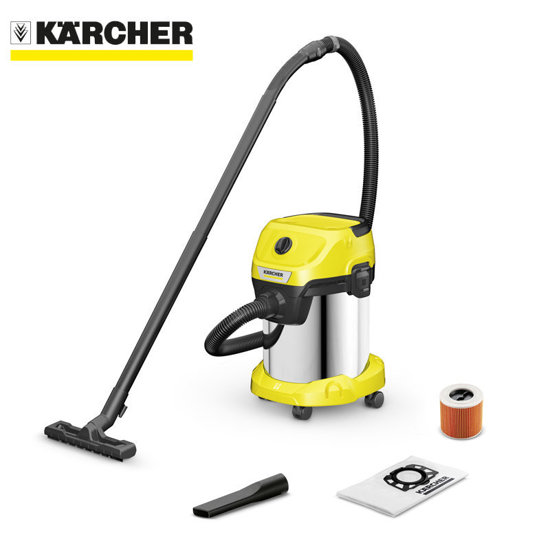 Image de ASPIRATEUR EAU ET POUSSIERE WD3 S V 1000W CUVE INOX 17L KARCHER