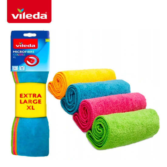 Image de ESSUIE TOUT MICROFIBRE COLORS 4PCS VILEDA