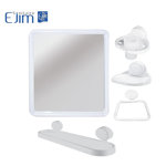 Image de ENSEMBLE ACCESOIRES SALLE DE BAIN  EN 5 PIECES AVEC MIROIR BLANC EJIM