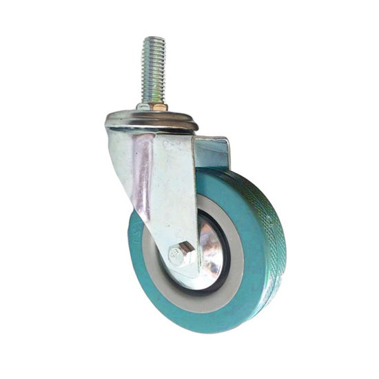 Image de ROUE PIVOT AVEC TIGE D100 GRIS