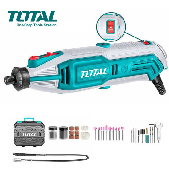 Image de MINI MEULEUSE D'ANGLE MULTIFONCTION 130W+ACC TOTAL