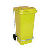 Image de POUBELLE 120L EN POLY VERT/JAUNE A PEDAL