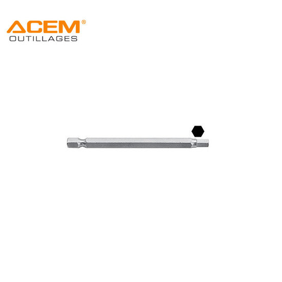 Image de EMBOUT 1/4 POUR VIS 6 PANS H3 L89 ACEM