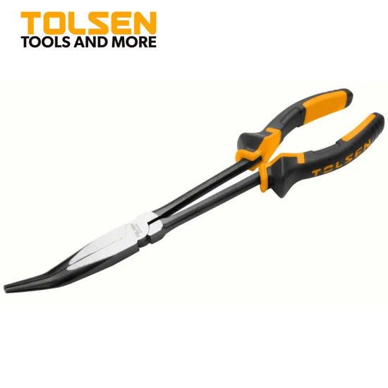 Image de PINCE A BEC DEMI ROND COUDE 280MM TLS10292" TOLSEN