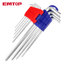 Image de JEU 9 CLES HEXAGONALE T1.5-T10 EXTRA LONG-EHKY1092 EMTOP