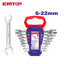 Image de JEU DE 8 CLES A FOURCHE 6-22MM -EDES10801 EMTOP