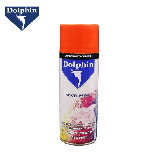 Image de PEINTURE SPRAY ORANGE FLUO 280GR DOLPHIN