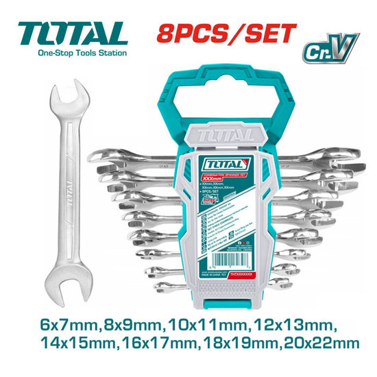 Image de JEU DE 8 CLES A FOURCHE THT102386 TOTAL