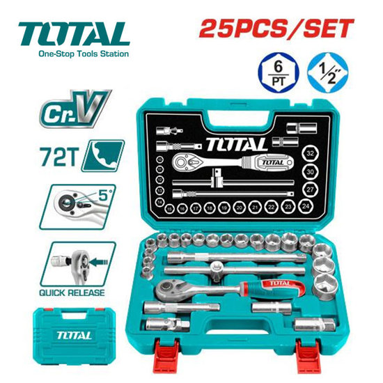 Image de JEUX CLE A OUTIL 1/2" 25 PCS TOTAL