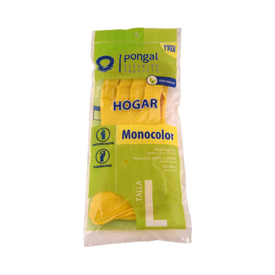Image de PAIRE DE GANT MENAGE  JAUNE L PONGAL