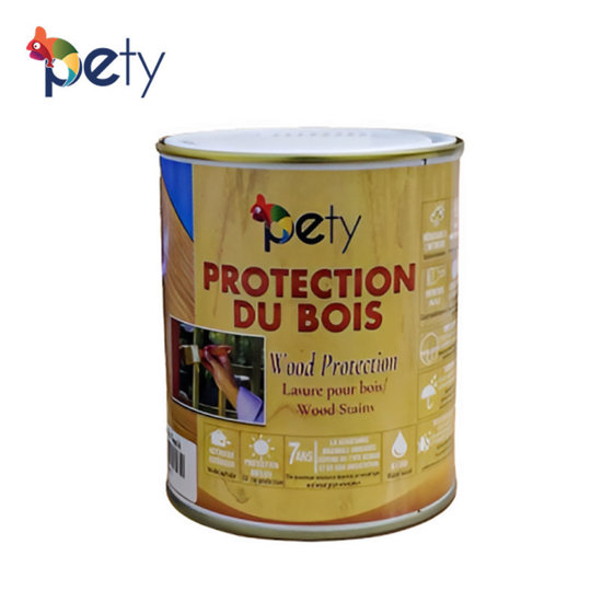 Image de LASURE POUR BOIS SATINE TECK 750 ML PETY