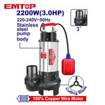 Image de POMPE SUBMERSIBLE 3".3CV H13M 633L/MIN-EWPPQD22001 EMTOP