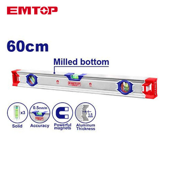 Image de NIVEAU D'EAU ALUMINIUM 60CM-ESLL36001 EMTOP