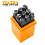 Image de LOT DE 9 POINCONS ACIER POUR CHIFFRES 6MM TOLSEN