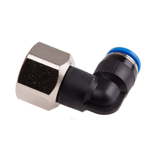 Image de RACCORD QS COUDE EN PLASTIQUE 8MMX1/4 FEMELLE