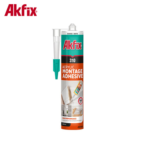 Image de MONTAGE ADHESIVE ACRYLIQUE 310ML BLANC AKFIX