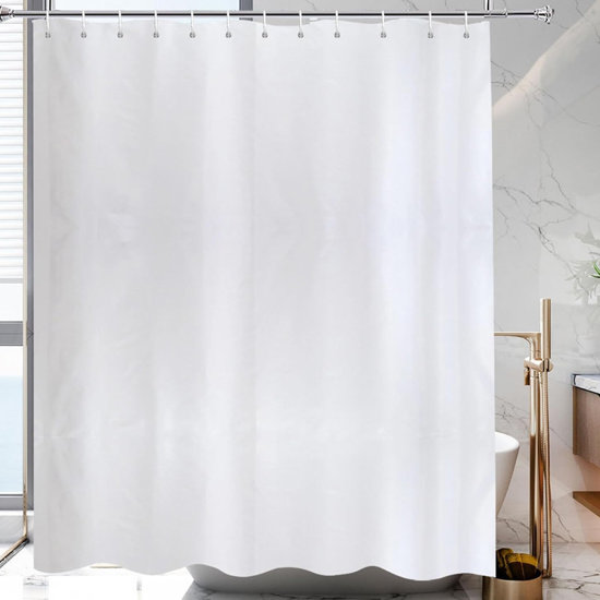 Image de RIDEAU DE DOUCHE POLYESTER BLANC FEUILLE