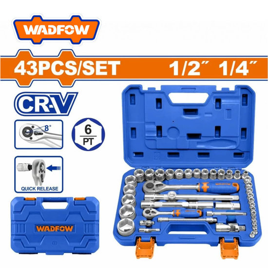 Image de JEU 43 CLES CLIQUET 1/2+1/4 CR-V-WST3D43 WADFOW