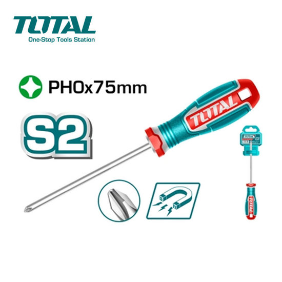 Image de TOURNEVIS PH 0X75 MM-TSDPH0075 TOTAL