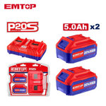Image de KIT BATTERIE ET CHARGEUR LITHIUM-ION P20S -ELBCPK2425 EMTOP